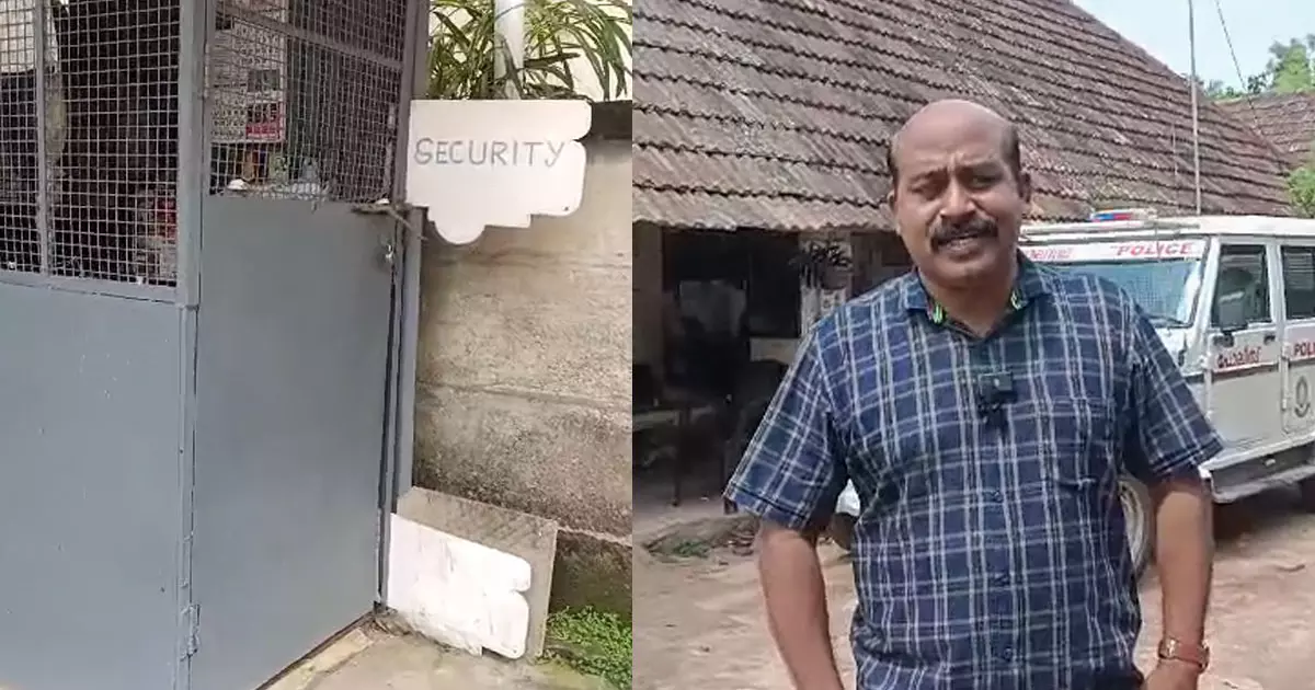 Pallithottam Police rescued a security guard who was unconscious in the rain for an hour due to a heart attack Pallithottam Police rescued a security guard who was unconscious in the rain for an hour due to a heart attack