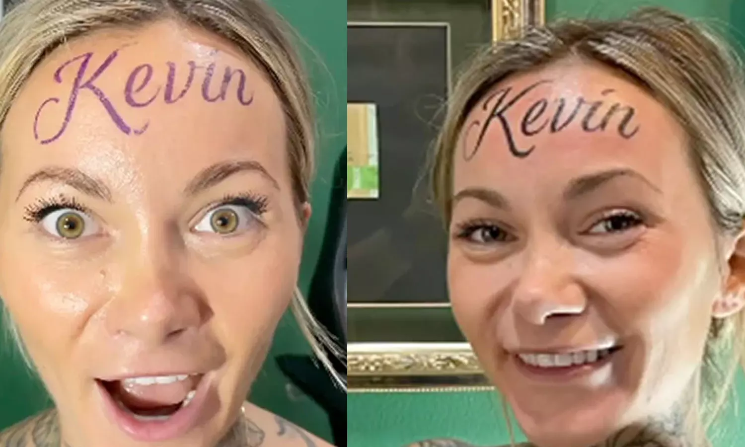 UK Woman Gets Boyfriends Name Tattooed On Her Forehead UK Woman Gets Boyfriends Name Tattooed On Her Forehead