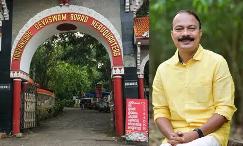 Travancore Devaswom Board President PS Prashanth took oath today