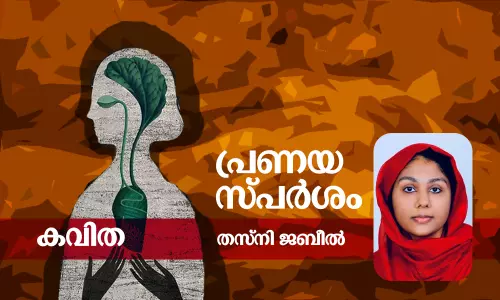 കവിത, പ്രണയസ്പര്‍ശം , തസ്നി ജബീല്‍, പ്രണയ