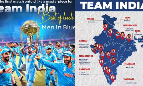 Congress shared a map of India with various cricketers and their state