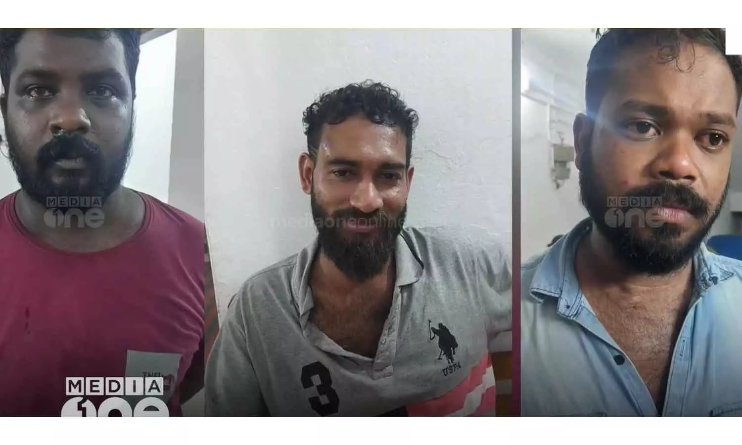 Three persons were arrested for trespassing in the Balusherry police station and attacking the policemen