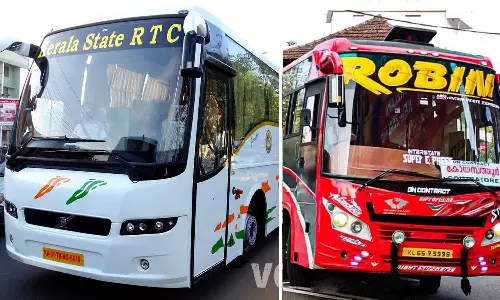 A rival to the Robin bus; KSRTC with parallel service