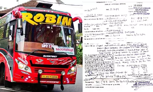 റോബിൻ ബസിന് തമിഴ്‌നാട്ടിലും പിഴ; തമിഴ്‌നാട് മോട്ടോർ വാഹനവകുപ്പ് 70,410 രൂപ പിഴയിട്ടു