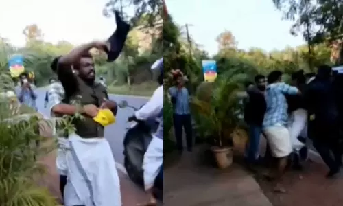 Black flag against CM in Kannur; Clash, three injured
