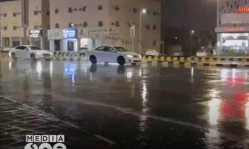 Rain continues in various Saudi cities; The weather turned cold