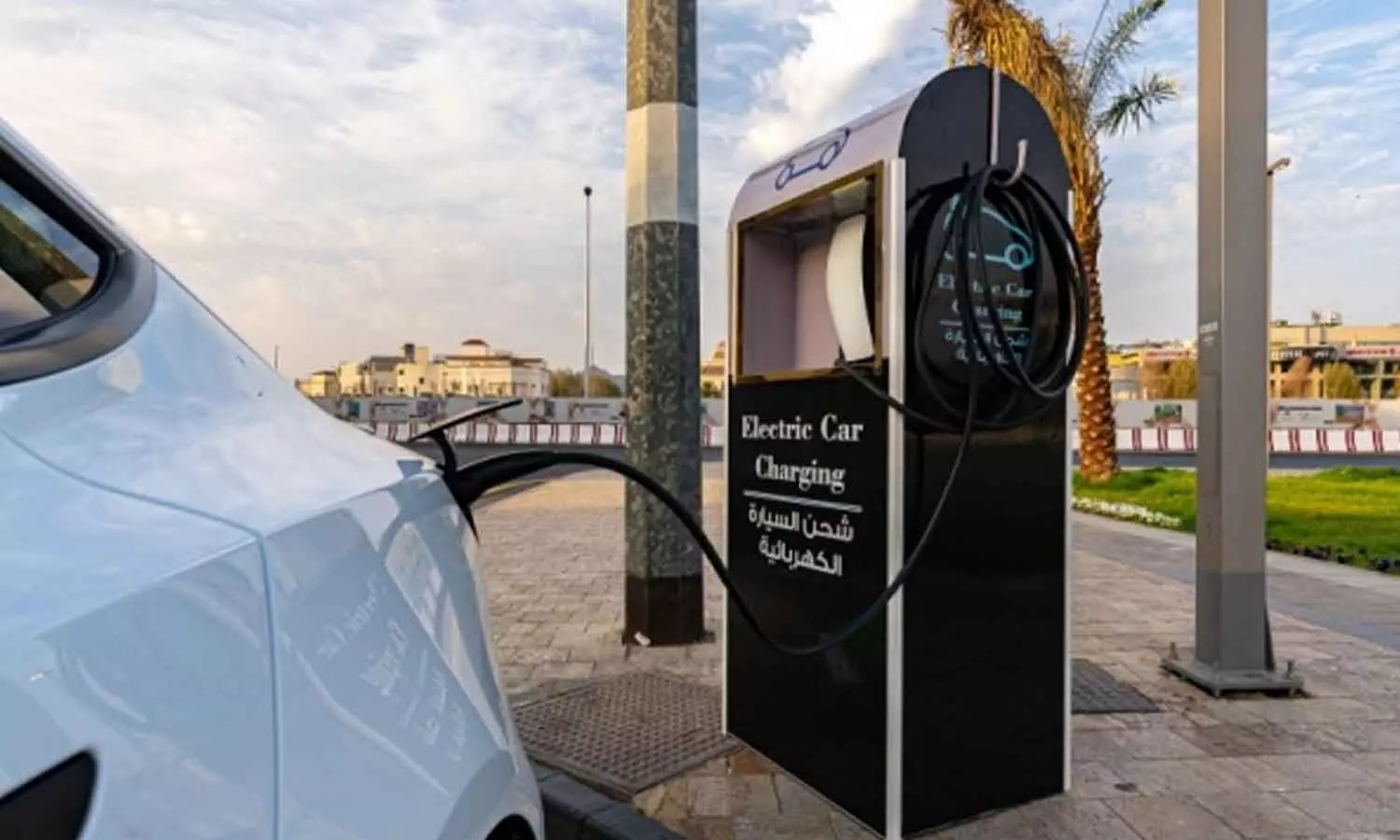 Electric charging station in Saudi airport