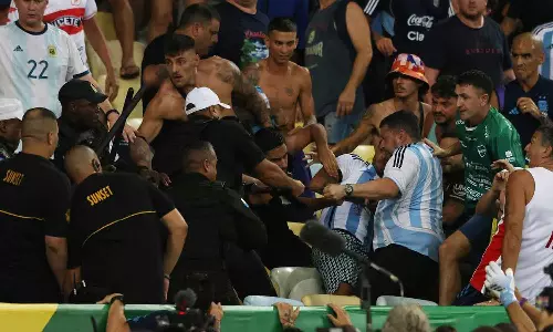 clash between Brazil and Argentina fans at the Maracana Stadium