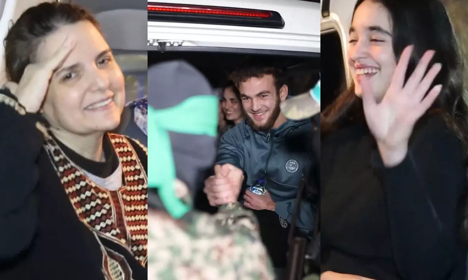 ഗുഡ് ബൈ, ശുക്റൻ, മഅസ്സലാമ; ഇസ്രായേൽ ബന്ദികൾ വീട്ടിൽ പോകുന്ന ദൃശ്യം വൈറൽ ഗുഡ് ബൈ, ശുക്റൻ, മഅസ്സലാമ; ഇസ്രായേൽ ബന്ദികൾ വീട്ടിൽ പോകുന്ന ദൃശ്യം വൈറൽ