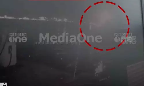 The building collapsed after being hit by a boat at Fort Kochi The building collapsed after being hit by a boat at Fort Kochi