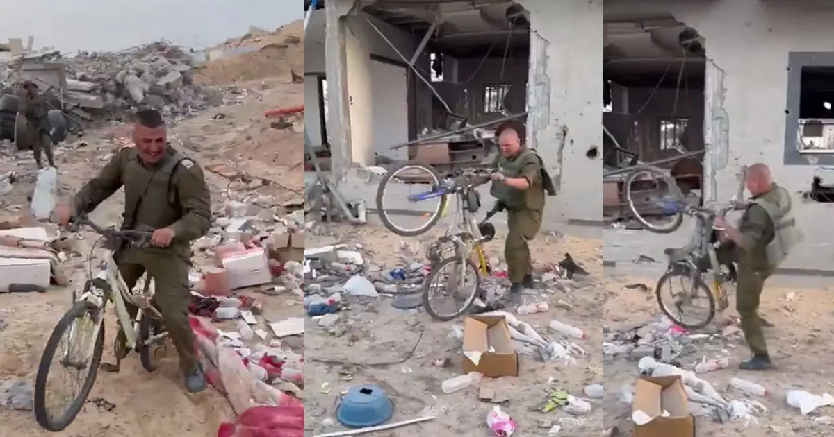 Israel Army killed more than 6,600 children in Gaza; Israeli soldiers cycling in Gaza