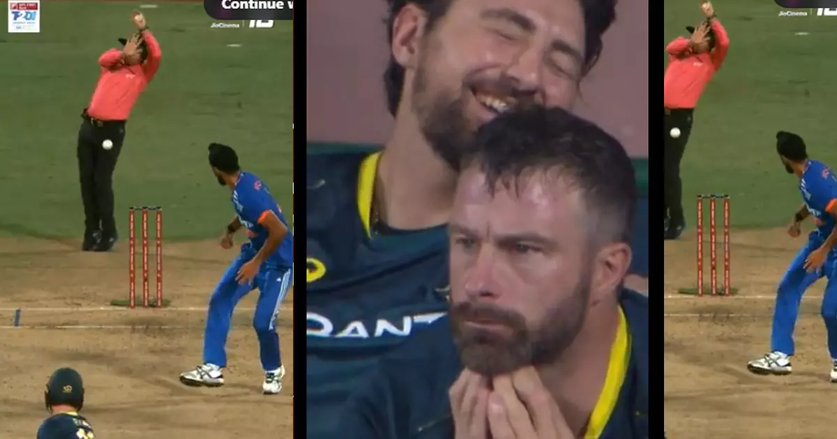 Aussie Batter Nathan Ellis shot hit field umpire Virender Sharma and created controversy.