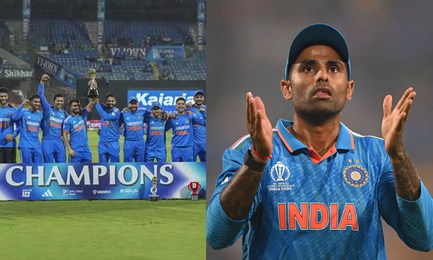 പാരമ്പര്യം കാത്ത് സൂര്യകുമാർ യാദവും:  കപ്പ് ഉയർത്തിയത് റിങ്കുവും ജിതേഷും