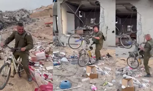 Israel Army killed more than 6,600 children in Gaza; Israeli soldiers cycling in Gaza