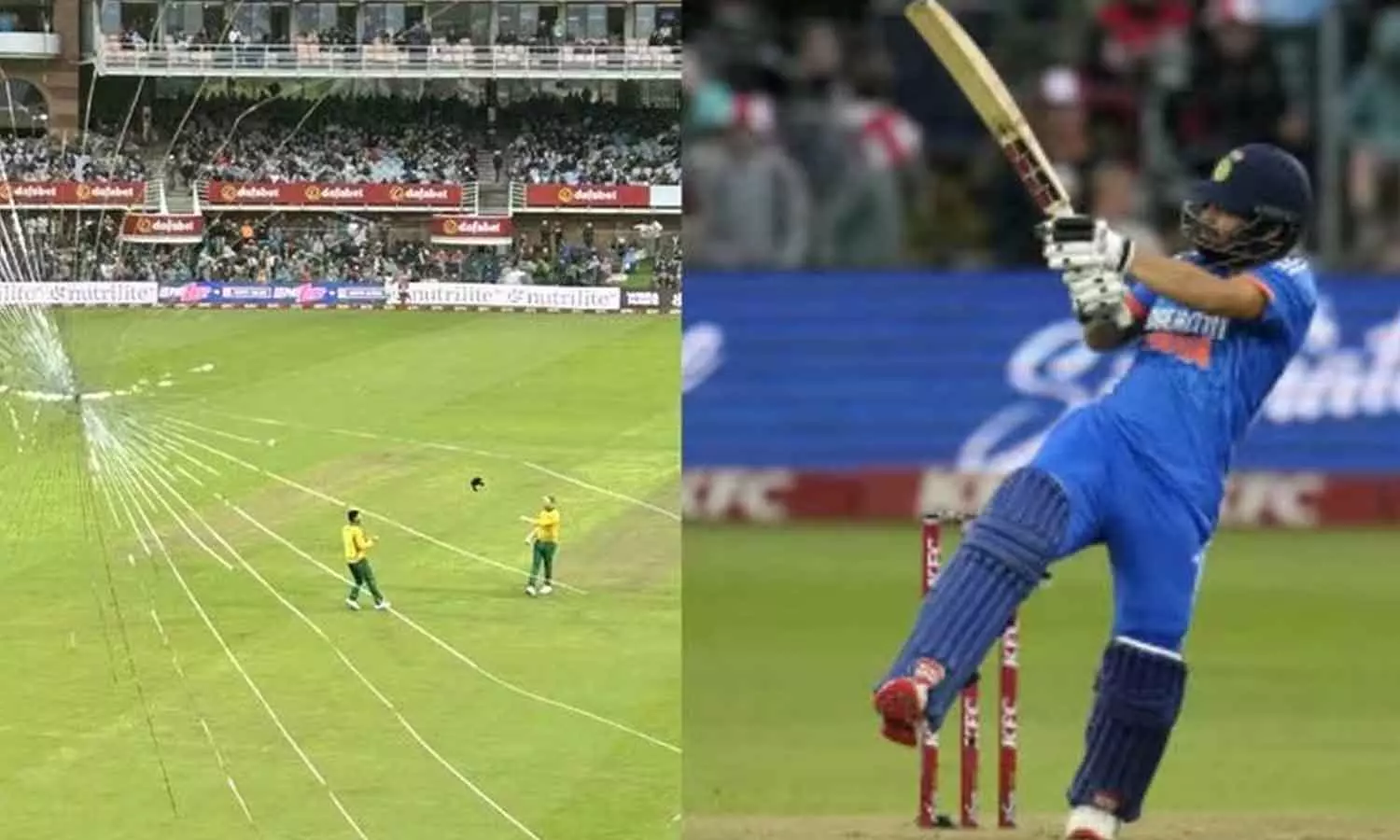 കമന്ററി ബോക്സിന്റെ ചില്ല് തകർത്ത റിങ്കു സിങിന്റെ കിടിലൻ സിക്‌സർ