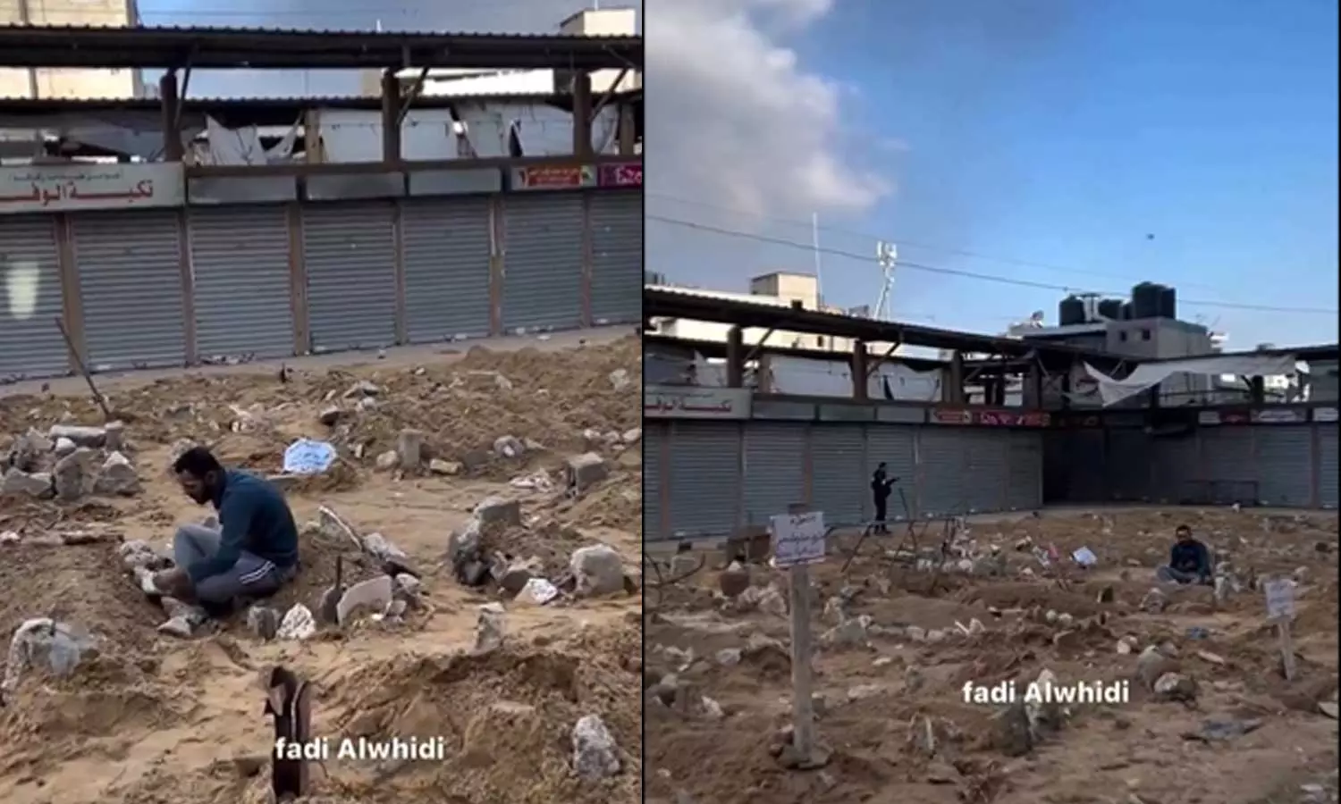 There is not even room for burial; Palestinians prepared a mass grave in the market