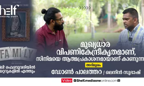 മുഖ്യധാര വിപണികേന്ദ്രീകൃതമാണ്, സിനിമയെ ആത്മപ്രകാശനമായാണ് കാണുന്നത് - ഡോണ്‍ പാലത്തറ