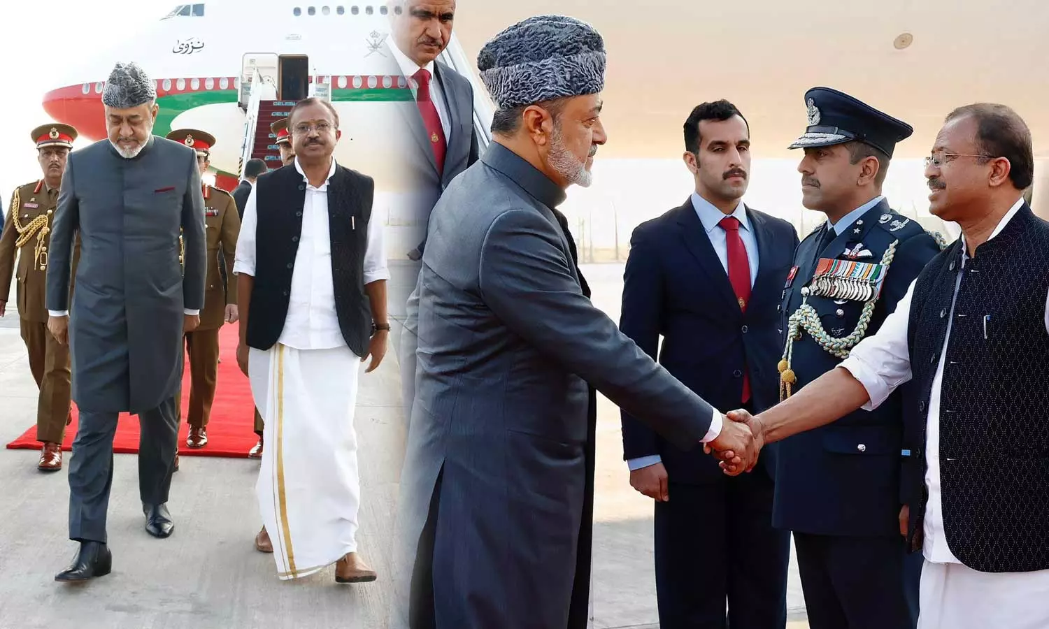 Oman ruler Sultan Haitham bin Tariq received a warm welcome in Delhi in his first visit to India, Omans Sultan Haitham bin Tariq received a warm welcome in Delhi