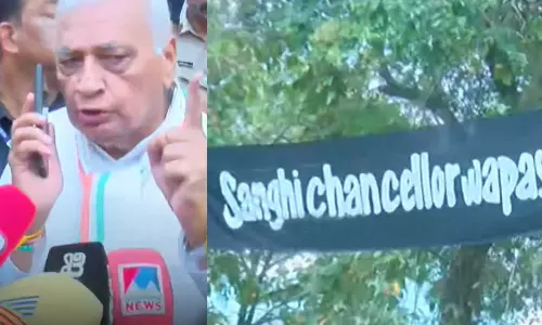 Governor asks to take strict action in banners at calicut university