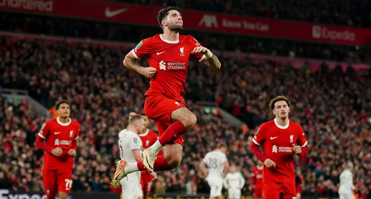 വെസ്റ്റ്ഹാമിനെ ഗോളിൽമുക്കി ലിവർപൂൾ ലീഗ് കപ്പ് സെമിയിൽ വെസ്റ്റ്ഹാമിനെ ഗോളിൽമുക്കി ലിവർപൂൾ ലീഗ് കപ്പ് സെമിയിൽ