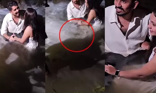 Snake Photobombs Couples Pre-Wedding Shoot,