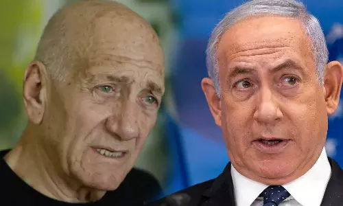 Former Israeli Prime Minister Ehud Olmert against Benjamin Netanyahu, Ehud Olmert says prime minister Netanyahu should resign and that he threatens the very existence of the state of Israel, Ehud Olmert, Benjamin Netanyahu