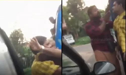 car passenger attack,bus kozhikode,vadakara,latest malayalam news,കാര്‍ യാത്രക്കാരന് മര്‍ദനം,വടകര ബസ്,