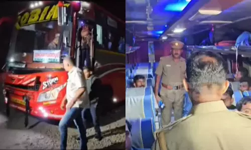 MVD stopped Robin bus in Walayar and checked