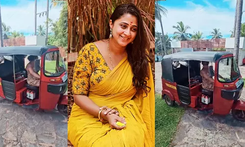 കയ്യിലൊരു തൊഴിലുണ്ട്; ശ്രീലങ്കയില്‍ ഓട്ടോ ഓടിച്ച് കനിഹ