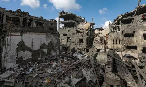 ഇസ്രായേൽ ഭീകരതയിൽ ഗസ്സയിലെ  70 ശതമാനം വീടുകൾ തകർന്നെന്ന് റിപ്പോർട്ട്