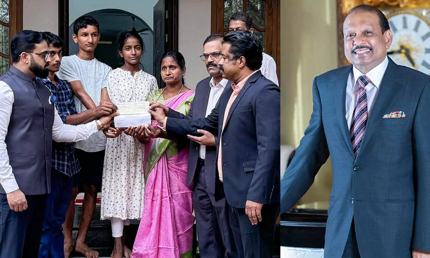 മാത്യുവിന്റെ കുടുംബത്തെ ചേർത്തുപിടിച്ച് യൂസഫലി; പത്ത് പശുക്കളെ വാങ്ങാനുള്ള തുക കൈമാറി മാത്യുവിന്റെ കുടുംബത്തെ ചേർത്തുപിടിച്ച് യൂസഫലി; പത്ത് പശുക്കളെ വാങ്ങാനുള്ള തുക കൈമാറി