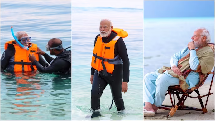 PM Modi tried snorkelling during his visit to Lakshadweep