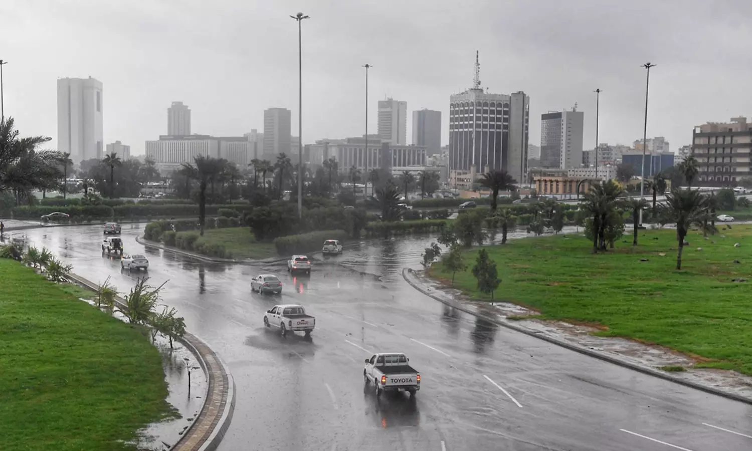 Rain in Saudi; All the highlands are green