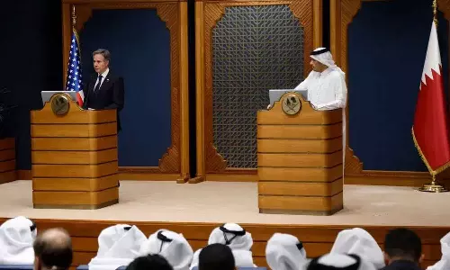 Antony Blinkon met qatar Emir