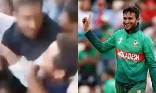 ആരാധകന്റെ മുഖത്തടിച്ച് ബംഗ്ലാദേശ് താരം ഷാക്കിബ് അൽ ഹസൻ; വിവാദം