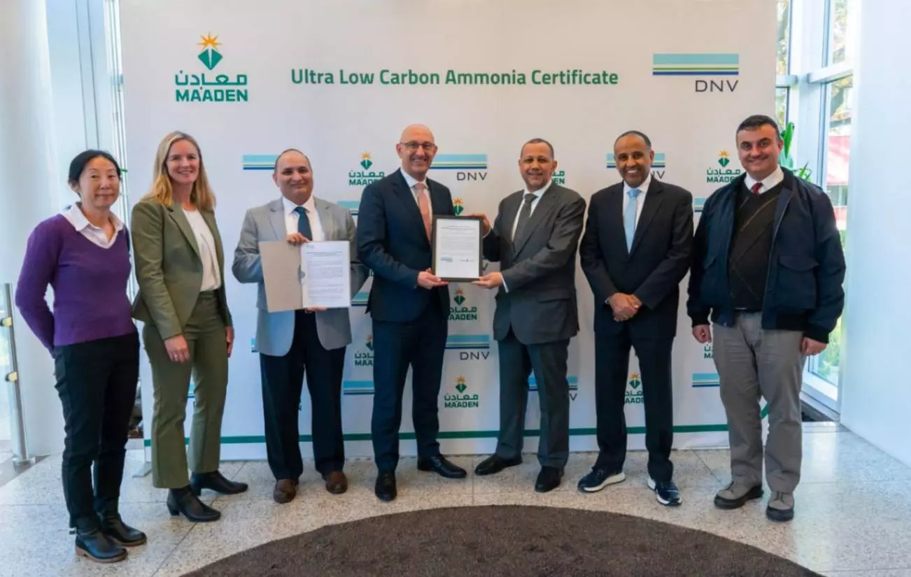 Ma’aden Accredited as the World’s Largest Ultra Low Carbon Ammonia Producer Ma’aden Accredited as the World’s Largest Ultra Low Carbon Ammonia Producer
