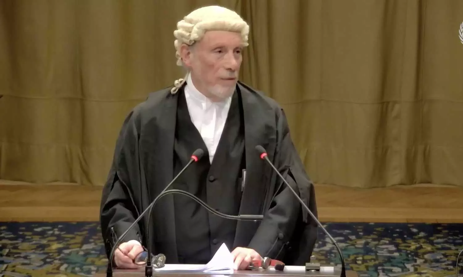 Malcolm Shaw loses his page in the ICJ today while representing the country in South Africas genocide case, Israel Lawyer Malcolm Shaw loses page in the ICJ, Israel attack on Gaza,
