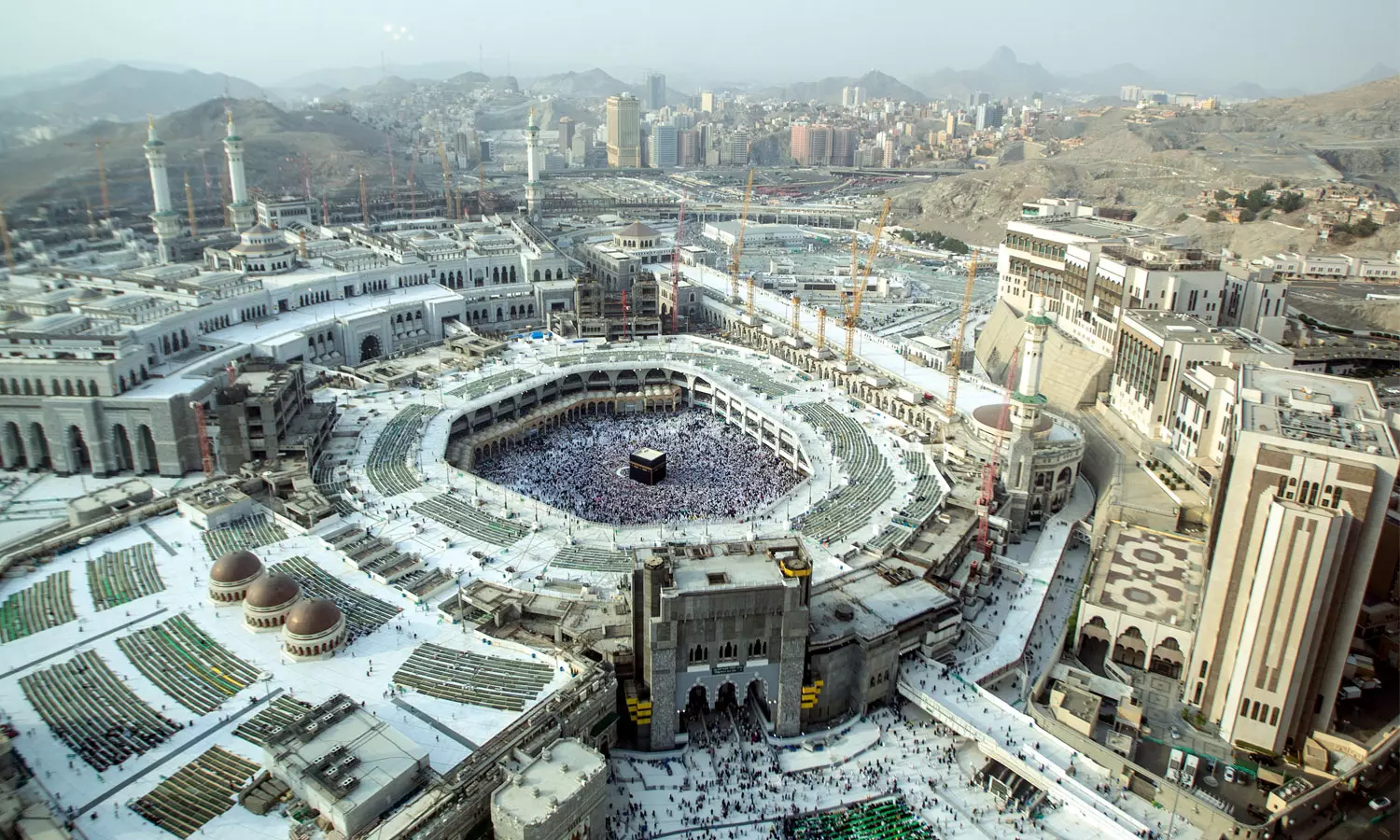 Makkah Masjid al-Haram is divided into different zones for congestion control
