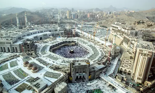 Makkah Masjid al-Haram is divided into different zones for congestion control