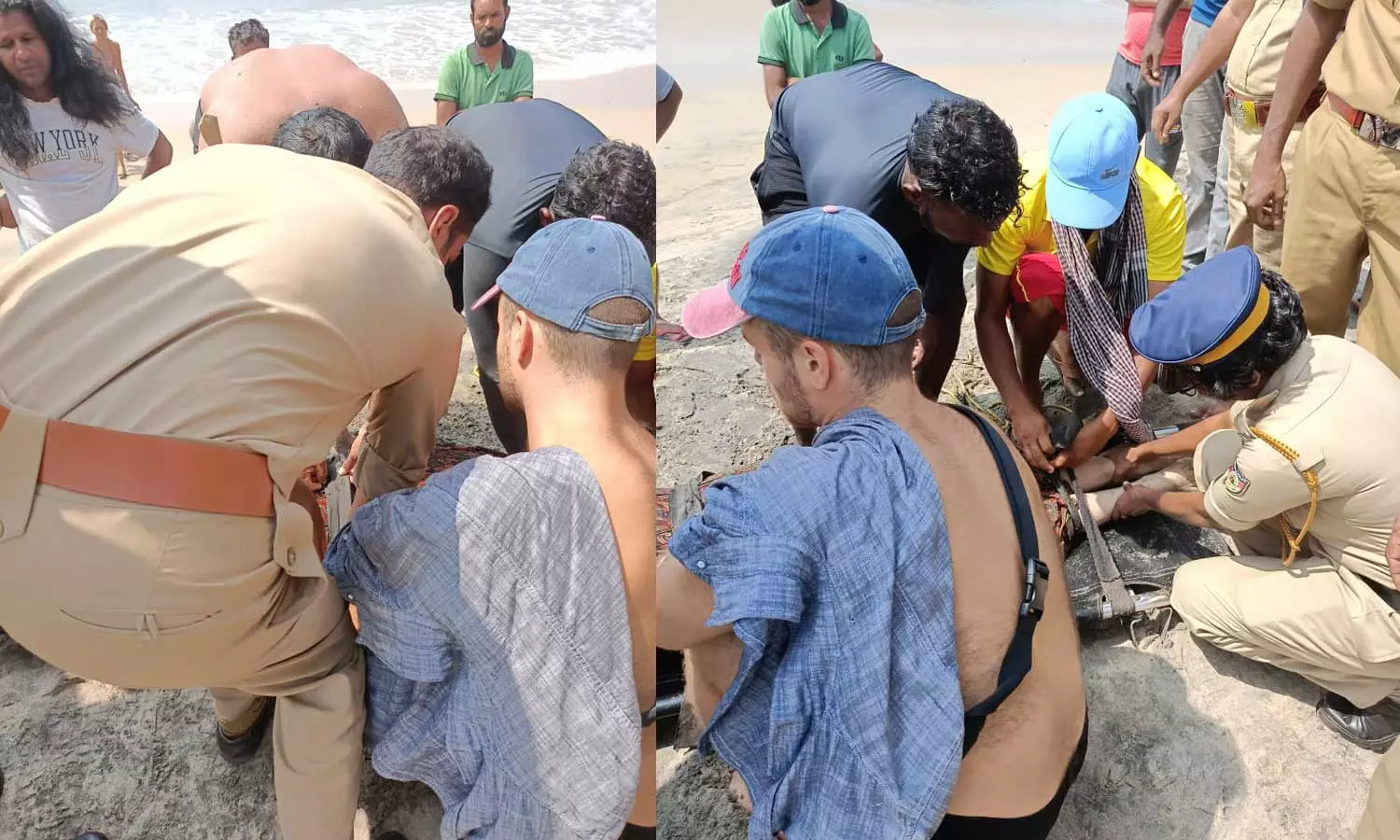 Mexican young woman who was caught in the sea wave in Thiruvananthapurams Varkala beach rescued,  Varkala sea wave accident