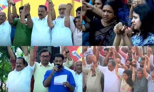 ഇനിയും സഹിക്കണോ കേന്ദ്ര അവഗണന: മനുഷ്യച്ചങ്ങല തീർത്ത് ഡിവൈഎഫ്ഐ