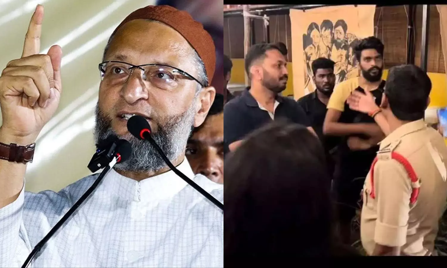 Owaisi slams Hyderabad cops for arrest of 3 over screening of ‘Ram ke Naam’ Owaisi slams Hyderabad cops for arrest of 3 over screening of ‘Ram ke Naam’