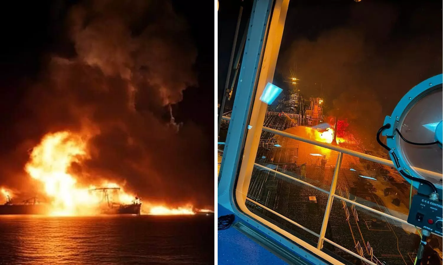 British oil ship Marlin Luanda, which was hit by a Houthi missile British oil ship Marlin Luanda, which was hit by a Houthi missile