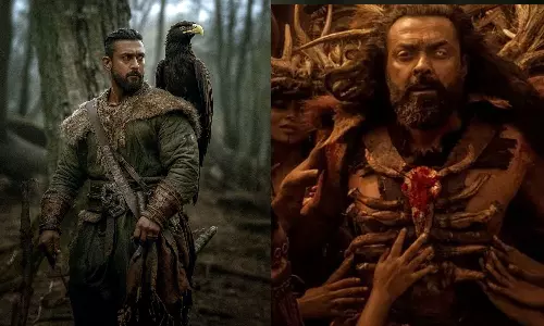 1000 വര്‍ഷം മുമ്പുള്ള യോദ്ധാവായി സൂര്യ, വില്ലനായി ബോബി ഡിയോള്‍; കങ്കുവ ഏപ്രിലില്‍ എത്തും