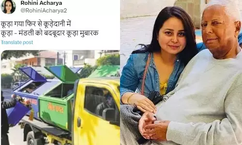 Garbage back in dump: Lalu Yadav’s daughter on Nitish Kumar’s resignation