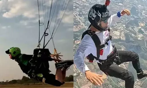 ആകാശച്ചാട്ടത്തിനിടെ പാരഷൂട്ട് നിവർത്താനായില്ല; കെട്ടിടത്തിന് മുകളിൽ നിന്ന് ചാടിയ യുവാവിന് ദാരുണാന്ത്യം