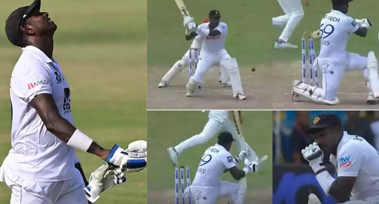 ബാറ്റ് ചതിച്ചു, ഫോറടിച്ച മാത്യൂസ് ഔട്ട്; ശ്രീലങ്ക-അഫ്ഗാൻ മത്സരത്തിൽ നാടകീയ പുറത്താകൽ-വീഡിയോ ബാറ്റ് ചതിച്ചു, ഫോറടിച്ച മാത്യൂസ് ഔട്ട്; ശ്രീലങ്ക-അഫ്ഗാൻ മത്സരത്തിൽ നാടകീയ പുറത്താകൽ-വീഡിയോ