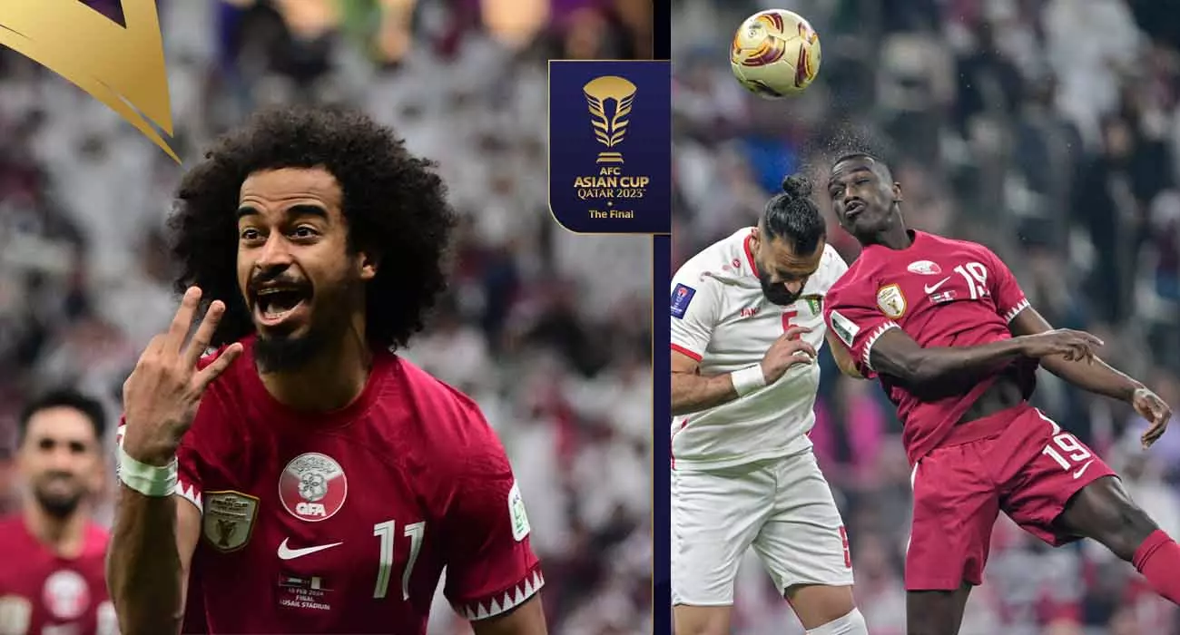 അക്രം അഫീഫിന് ഹാട്രിക്; ജോർദാനെ കീഴടക്കി ഏഷ്യൻ കപ്പ് കിരീടത്തിൽ മുത്തമിട്ട് ഖത്തർ