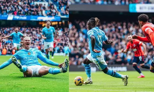 ഹാളണ്ടിന് ഡബിൾ; എവർട്ടനെ തകർത്ത് മാഞ്ചസ്റ്റർ സിറ്റി വീണ്ടും തലപ്പത്ത്