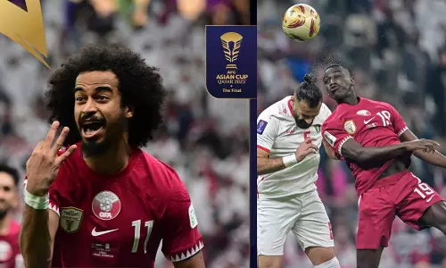 അക്രം അഫീഫിന് ഹാട്രിക്; ജോർദാനെ കീഴടക്കി ഏഷ്യൻ കപ്പ് കിരീടത്തിൽ മുത്തമിട്ട് ഖത്തർ